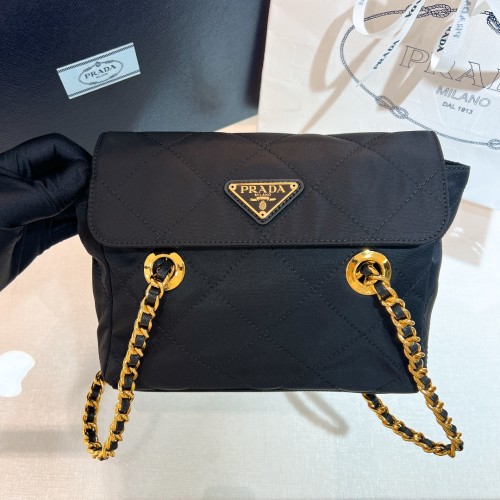 Nylon Chain Shoulder Bag “22*14*5CM”-008=