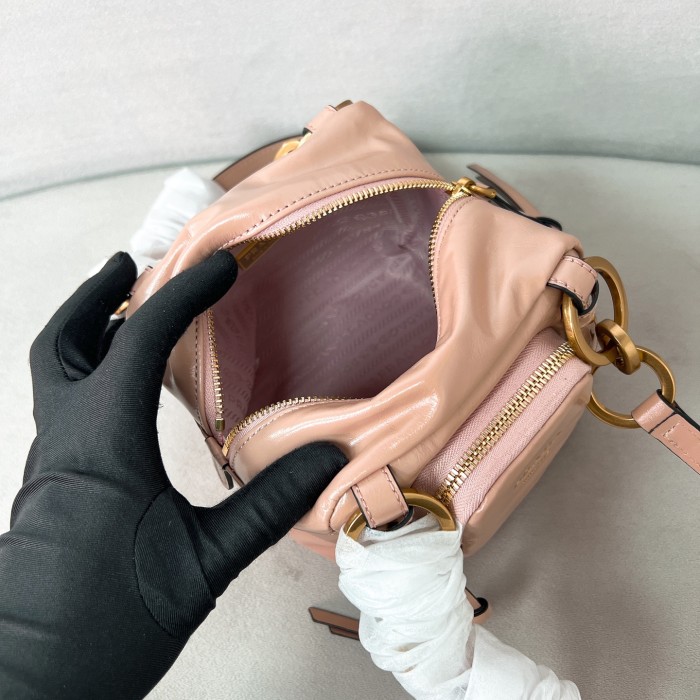 Dangle Leather Top-Handle Mini-Bag“14*14.5*13CM”-089=