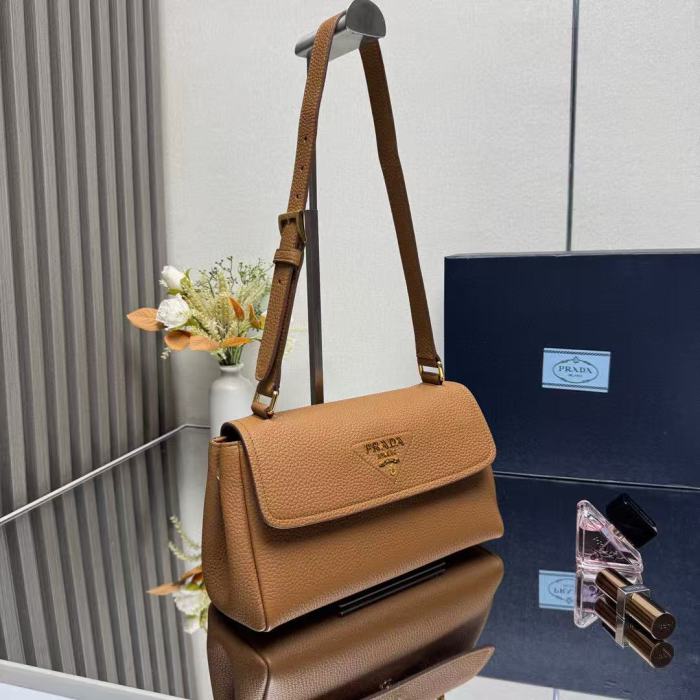 Soft Sound Small Leather Shoulder Bag“26*14*9.8CM”-057=