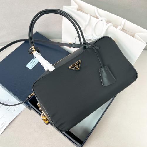 Re-Edition 1995 Brushed-Leather Handbag“30*21*8CM”-0801=