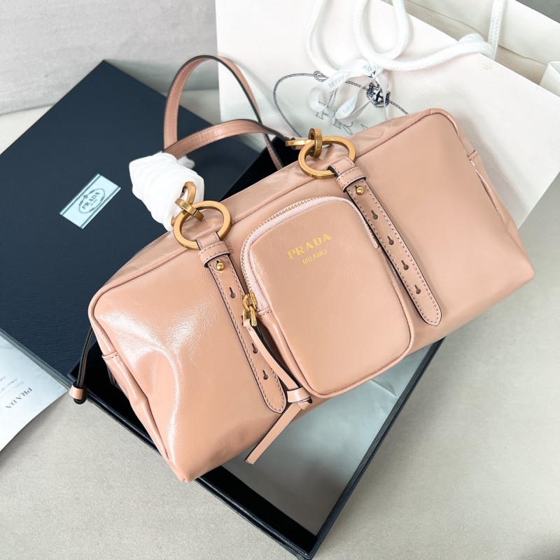 Dangle Medium Leather Top-Handle Bag“30*14*13.5CM”-0801=
