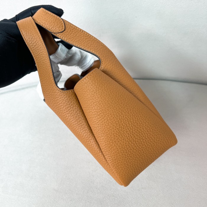 Medium Leather Tote Bag“18*15.5*10CM”-089=