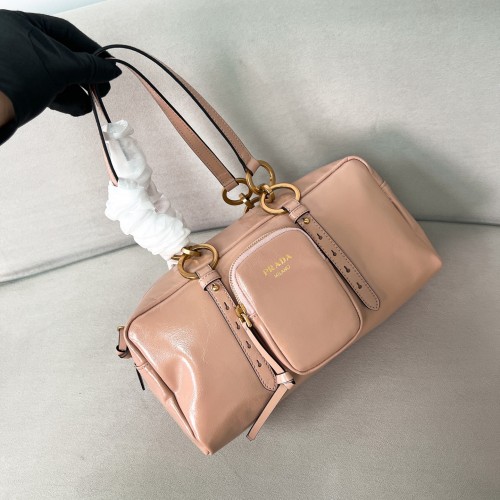 Dangle Medium Leather Top-Handle Bag“30*14*13.5CM”-0801=