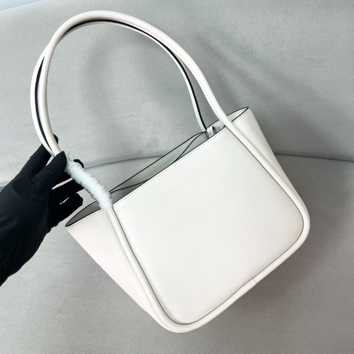 Vitello Daino Leather Tote Bag“25*18.5*12.5CM”-0801=