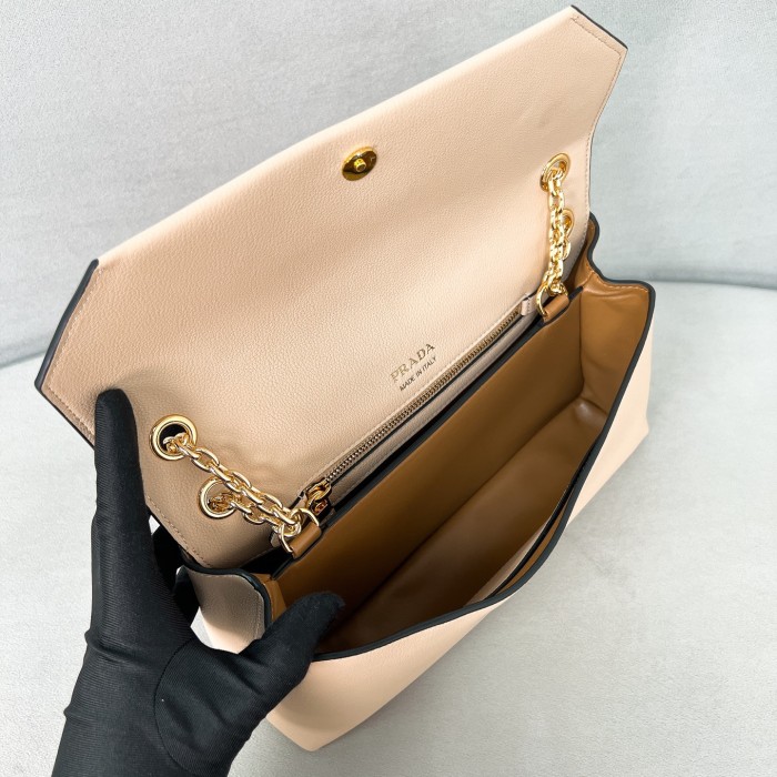 Doux Medium Leather Shoulder Bag“29*16*9.5CM”-0811=