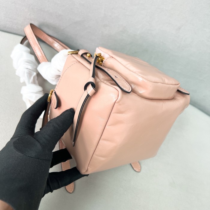Dangle Leather Top-Handle Mini-Bag“14*14.5*13CM”-089=