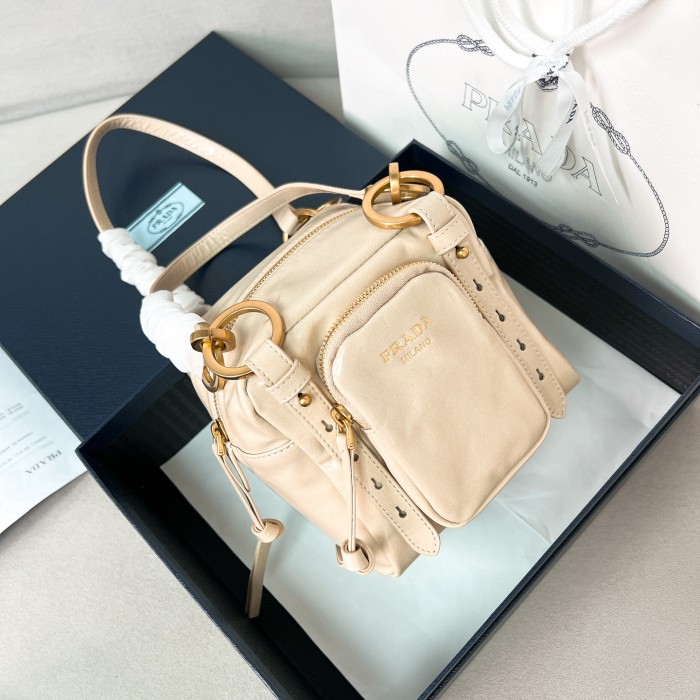 Dangle Leather Top-Handle Mini-Bag“14*14.5*13CM”-089=