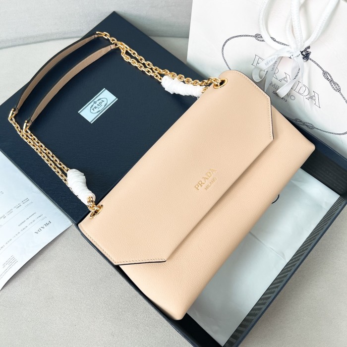 Doux Medium Leather Shoulder Bag“29*16*9.5CM”-0811=
