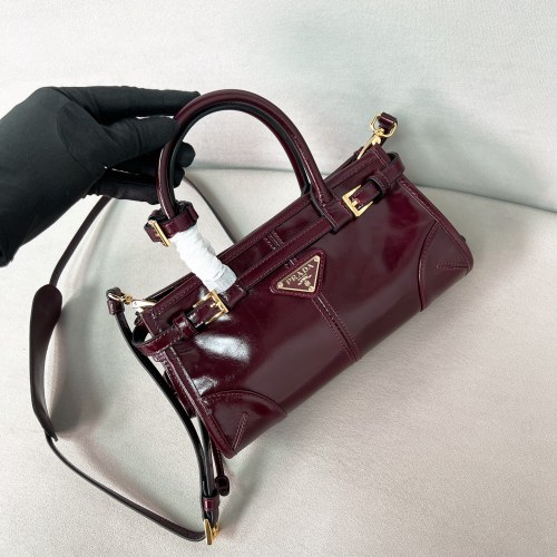 Bonnie mini leather handbag“23.5*12*9CM”-089=