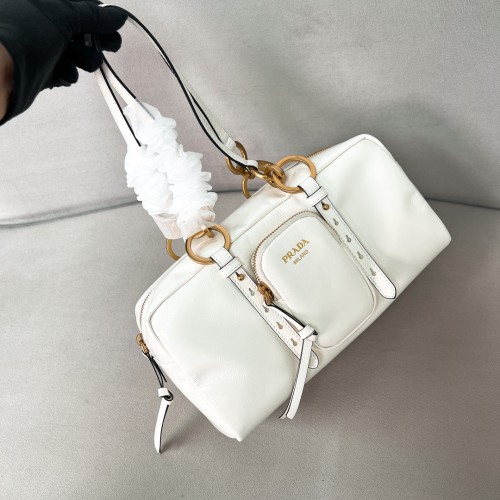 Dangle Leather Top-Handle Bag“30*14*13.5CM”-0801=