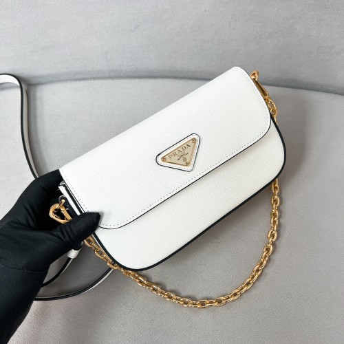 Logo-Plaque Glossy Leather Cross-Body Bag“20.5*10.5*4CM”-088=
