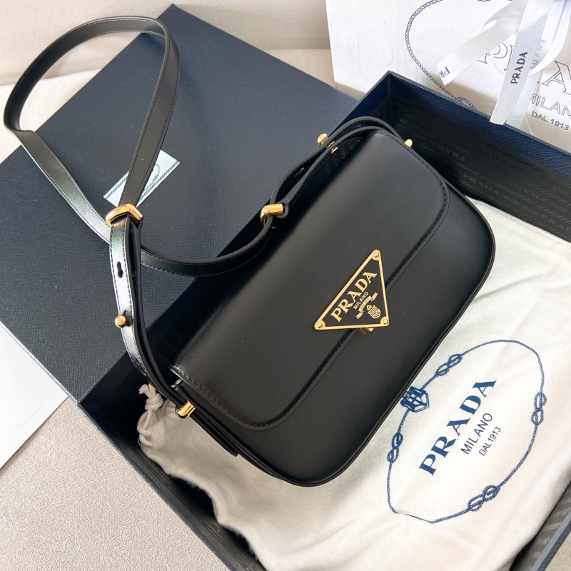 Logo-Plaque Glossy Leather Cross-Body Bag“20.5*10.5*4CM”-089=