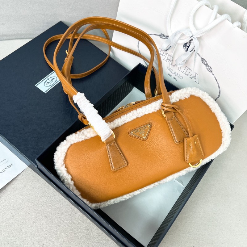 Shearling Two-Handle Bag“27*12*6CM”-0801=
