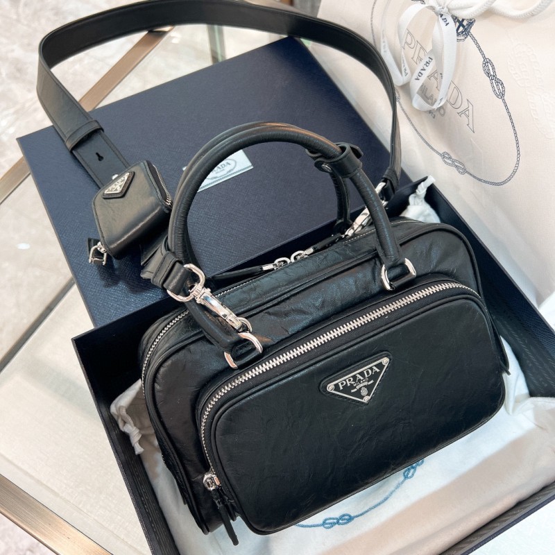 Antique Nnappa Leather Top-Handle Bag“24*12.5*7CM”-0021=