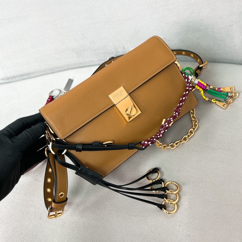 Soft Sound Small Leather Shoulder Bag With Charms“24*13.5*6CM”-0811=