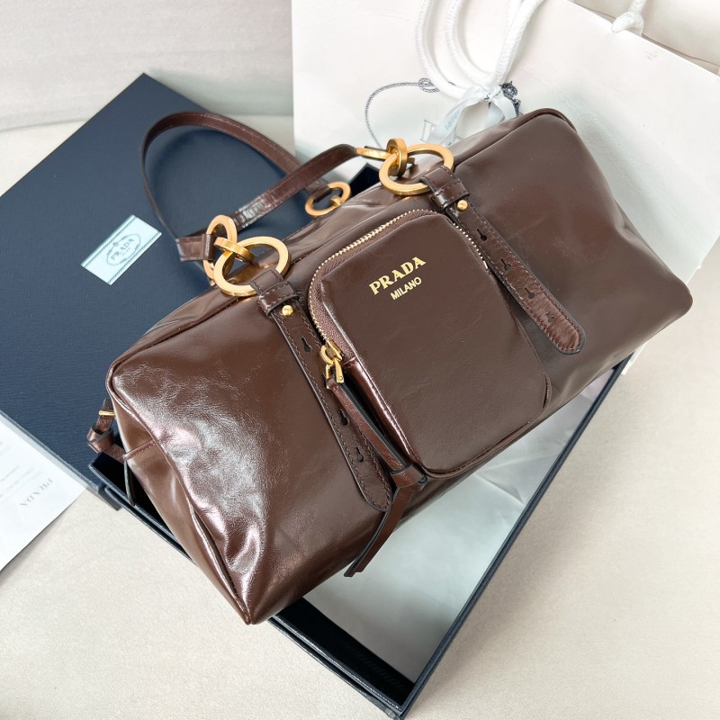Dangle Medium Leather Top-Handle Bag“30*14*13.5CM”-0801=