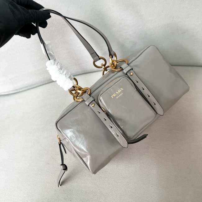 Dangle Medium Leather Top-Handle Bag“30*14*13.5CM”-0801=