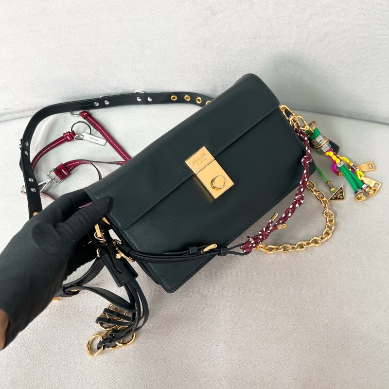 Soft Sound Small Leather Shoulder Bag With Charms“24*13.5*6CM”-0811=
