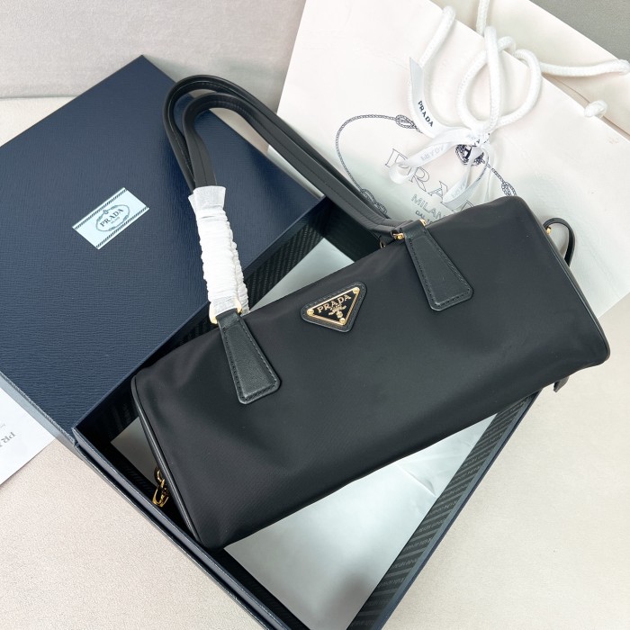 Re-Nylon Top-Handle Bag With Padlock“29*12.5*8CM”-089=