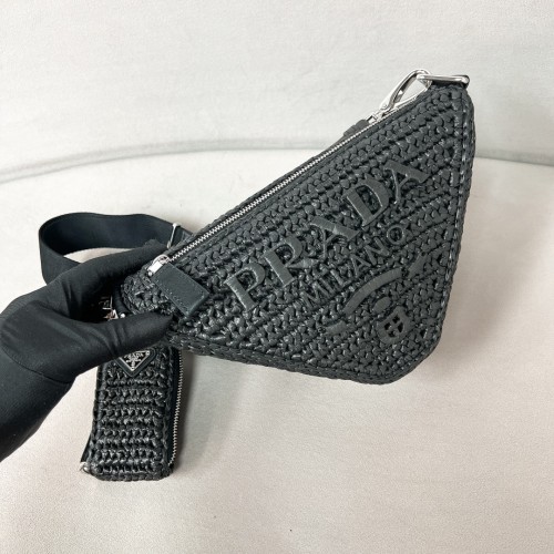 Prada Logo Plaque ShoulderBag“26*14*12CM”-0811=