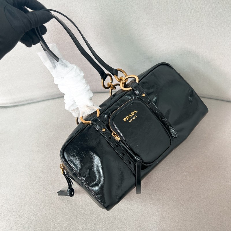 Dangle Leather Top-Handle Bag“30*14*13.5CM”-0801=