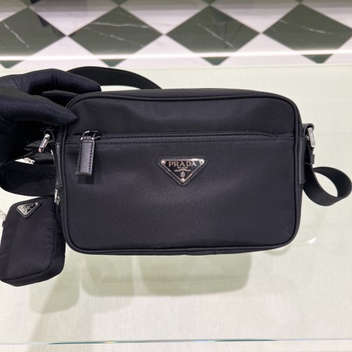 Re-Nylon Recycled Nylon Shoulder Bag“22*18*6.5CM”-087=