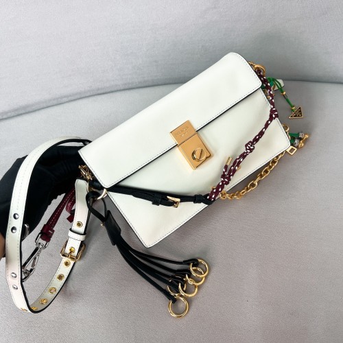 Soft Sound Small Leather Shoulder Bag With Charms“24*13.5*6CM”-0811=