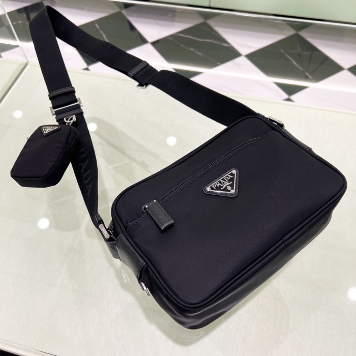 Re-Nylon Recycled Nylon Shoulder Bag“22*18*6.5CM”-087=