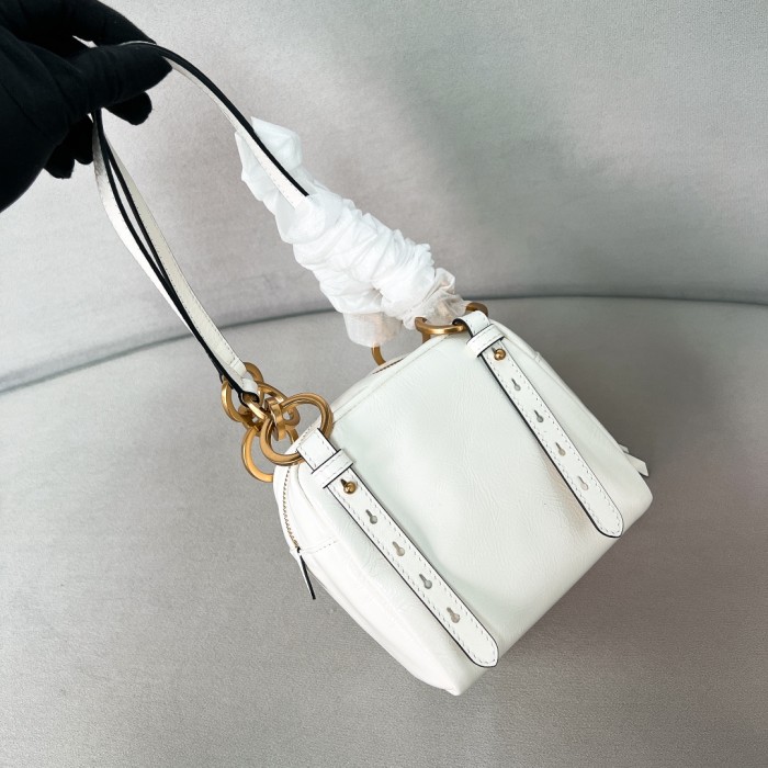 Dangle Leather Toper Thop Handle Mini“14*14.5*13CM”-089=