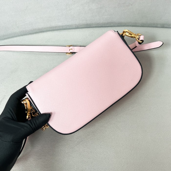 Logo-Plaque Glossy Leather Cross-Body Bag“20.5*10.5*4CM”-088=