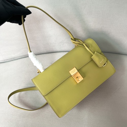 Soft Sound Medium Leather Shoulder Bag“28*16*10CM”-0821=