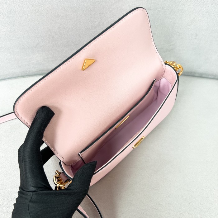 Logo-Plaque Glossy Leather Cross-Body Bag“20.5*10.5*4CM”-088=