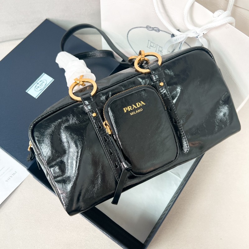 Dangle Leather Top-Handle Bag“30*14*13.5CM”-0801=