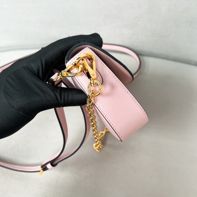 Logo-Plaque Glossy Leather Cross-Body Bag“20.5*10.5*4CM”-088=