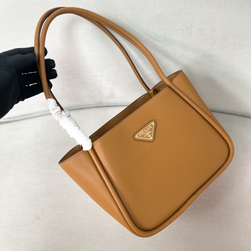 Vitello Daino Leather Tote Bag“25*18.5*12.5CM”-0801=