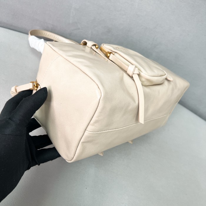 Dangle Medium Leather Top-Handle Bag“30*14*13.5CM”-0801=