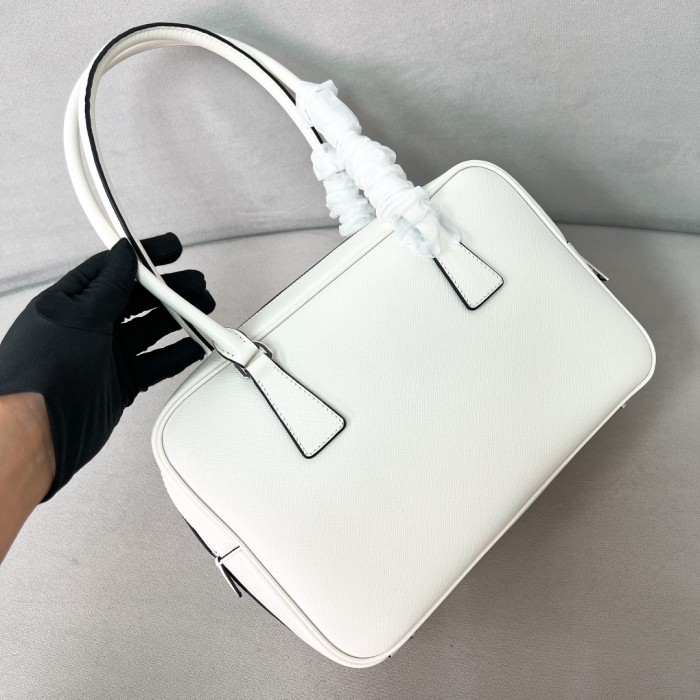 Saffiano Leather Bauletto Handbag“29*19*8CM”-0801=