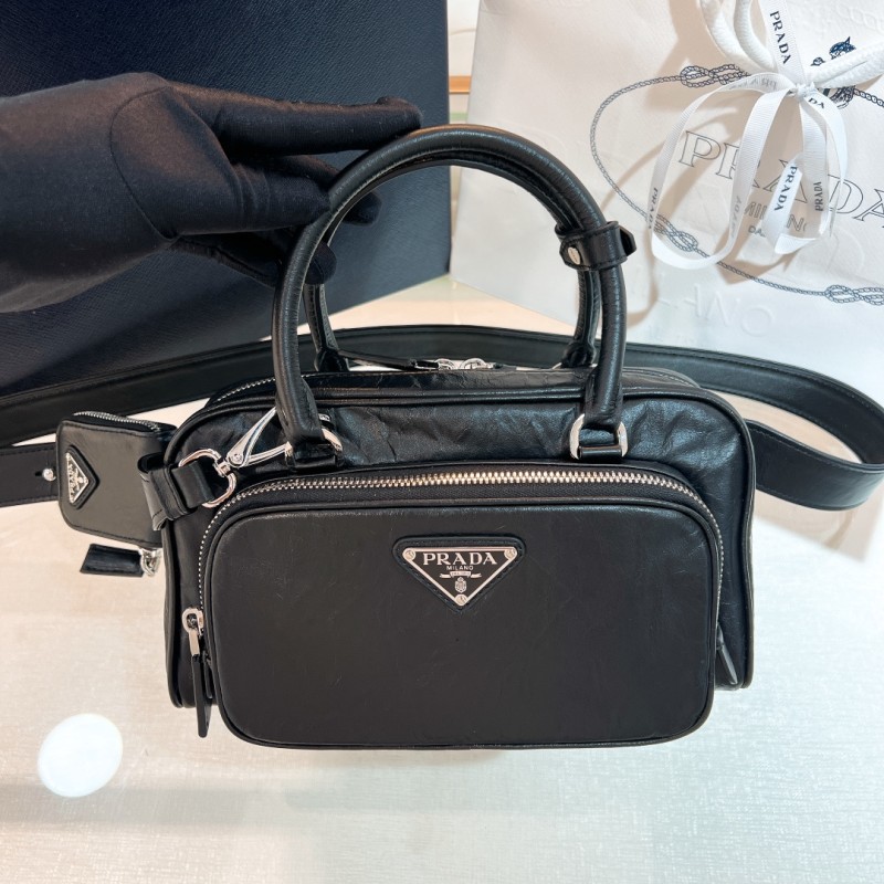 Antique Nnappa Leather Top-Handle Bag“24*12.5*7CM”-0021=