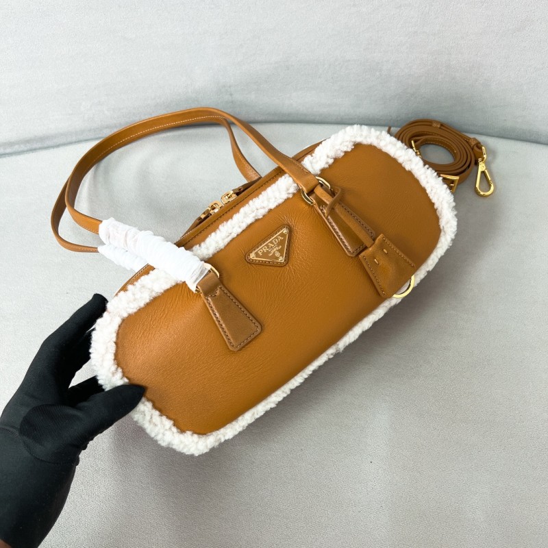 Shearling Two-Handle Bag“27*12*6CM”-0801=