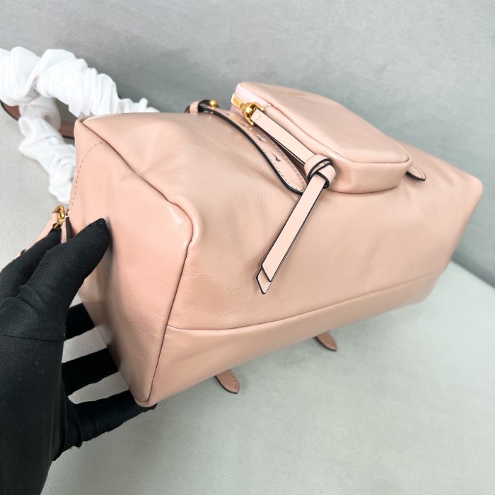 Dangle Medium Leather Top-Handle Bag“30*14*13.5CM”-0801=
