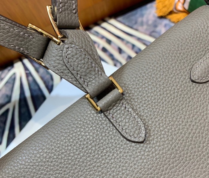 Kelly Ado“22*9*23CM”Togo Leather -0551=