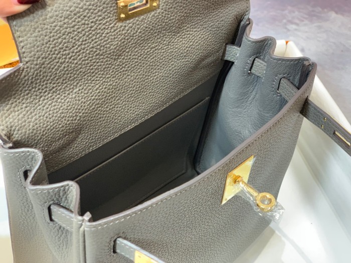 Kelly Ado“22*9*23CM”Togo Leather -0551=
