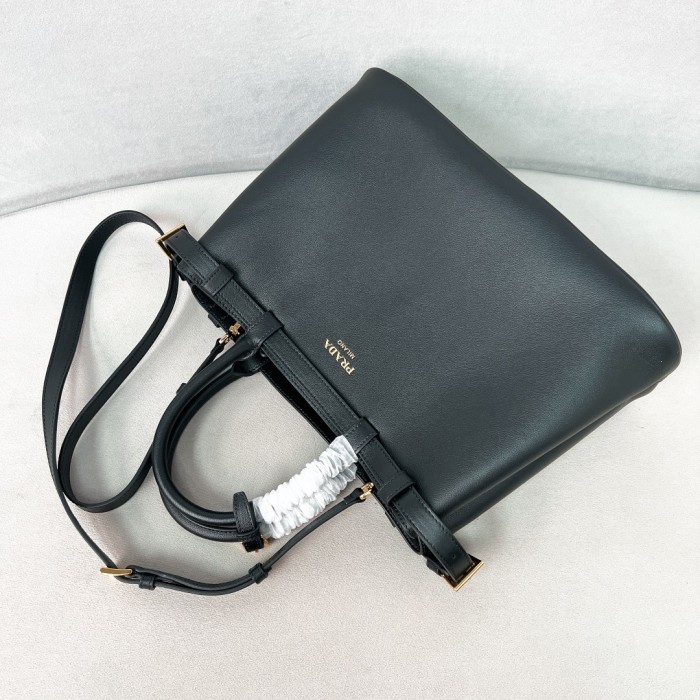 Buckle Small Leather Handbag With Double Belt“35*25*14CM”-0821=