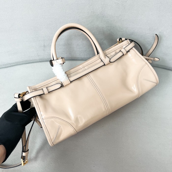 Bonnie medium leather handbag“32*15.5*12CM”-0811=