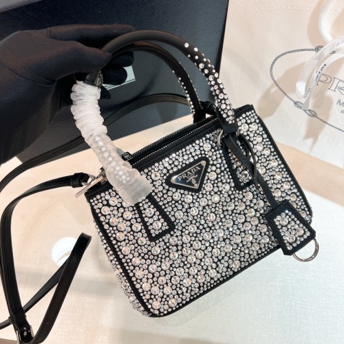 Galleria Satin Micro-Bag With Decorations“20×14.5×9.5CM”-0821=