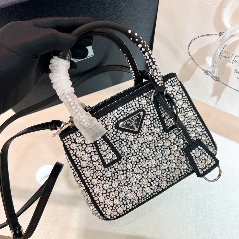 Galleria Satin Micro-Bag With Decorations“20×14.5×9.5CM”-0821=