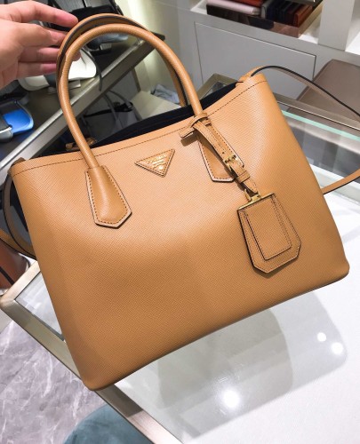 Double Saffiano leather bag“33*25*14.5CM”-0031=