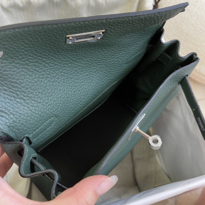 Kelly Ado“22*9*23CM”Togo Leather -0551=