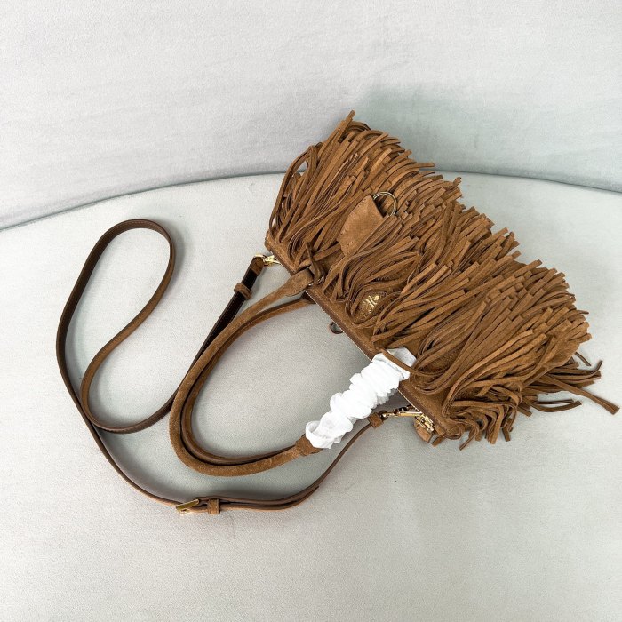 Galleria Medium Suede Bag With Fringe“30*14*11CM”-0821=