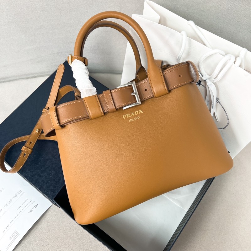Buckle Leather Handbag With Belt“32*23*11CM”-0831=